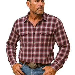 J. Ferrar Long sleeve button up shirt Mens Size XL Plaid red